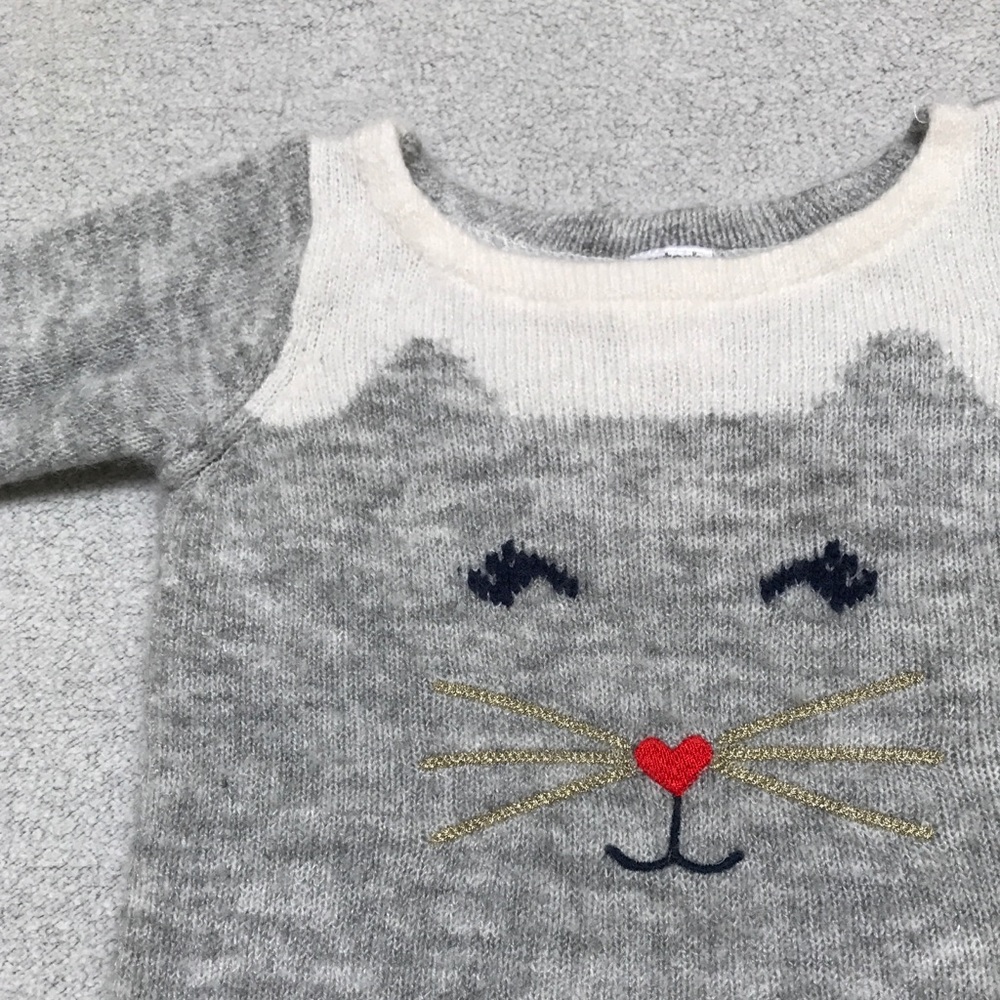 Carter's Grey Kitten Sweater