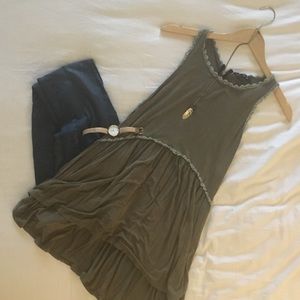 Olive green tank. Could also be worn as a tunic