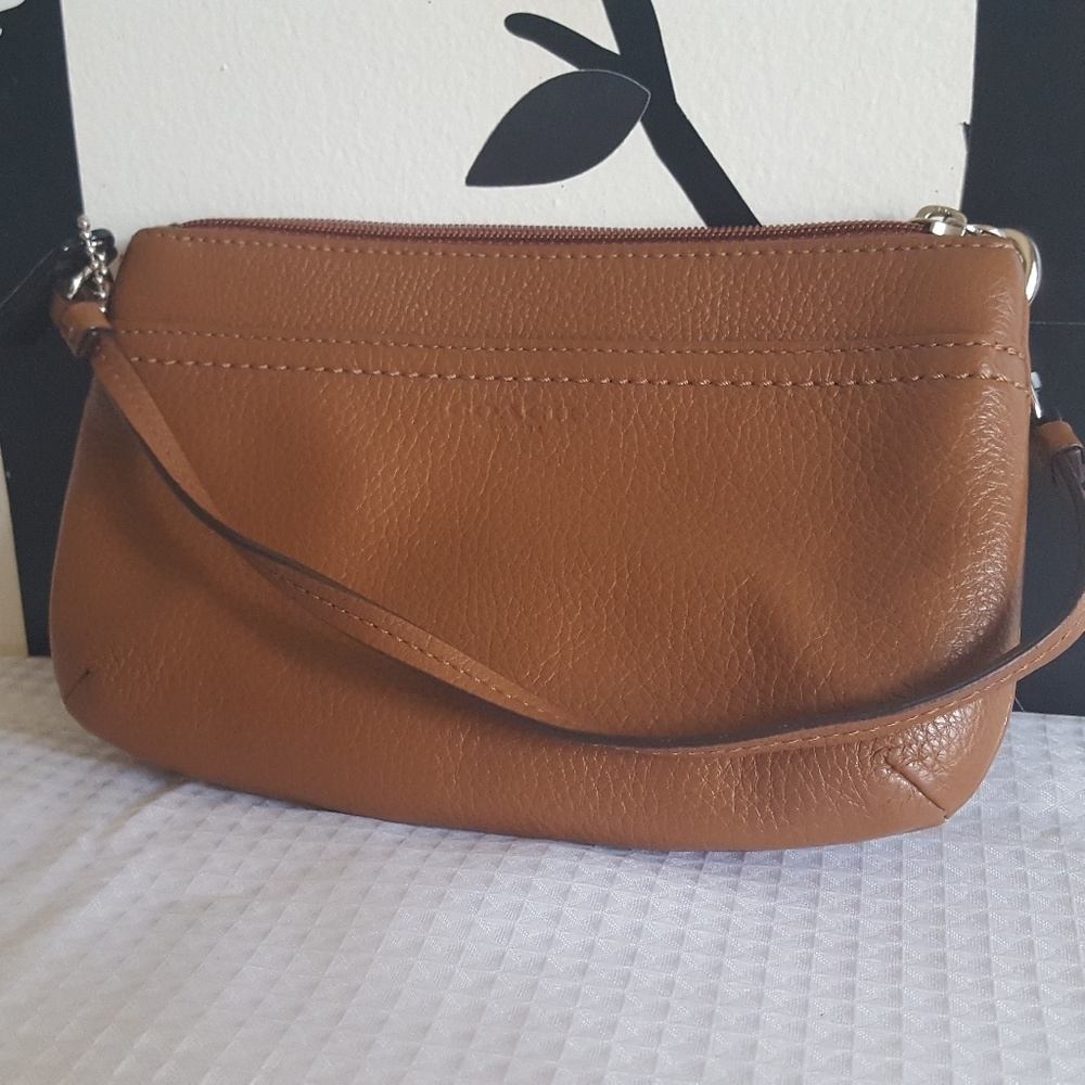 Classic Brown Coach wristlet