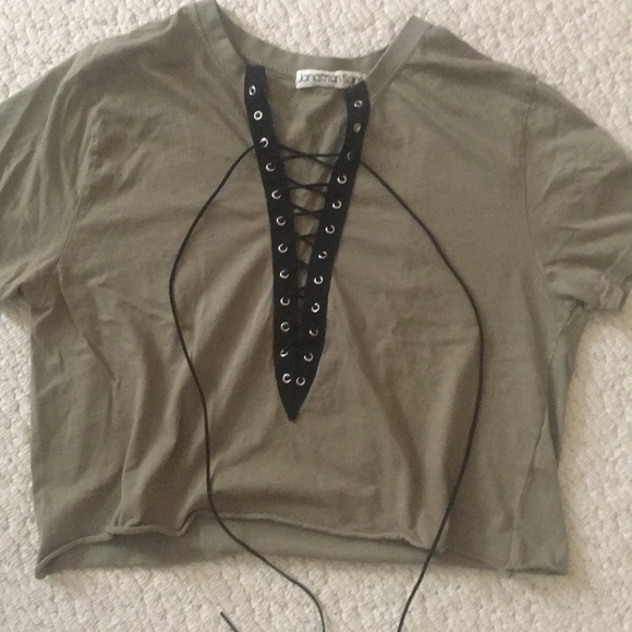 Tops - Lace up tee from Mixology. Large