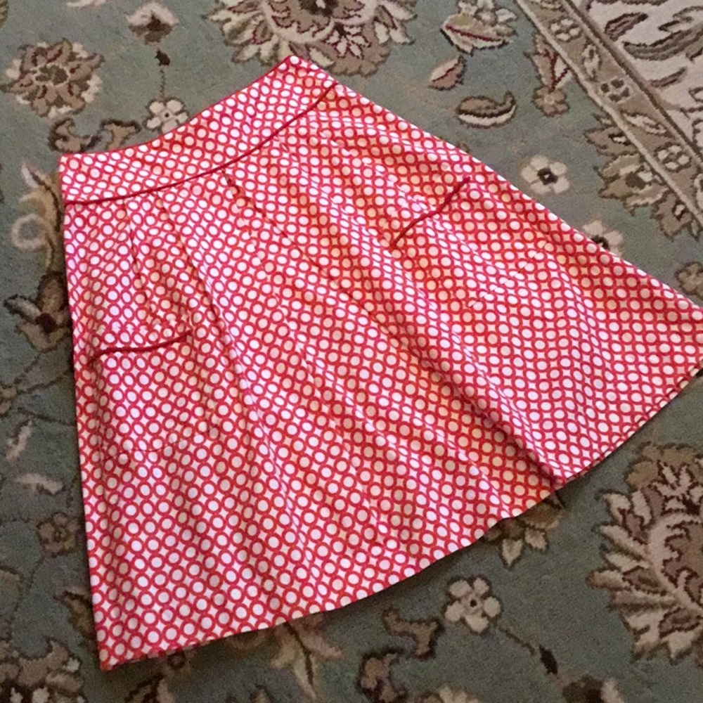 Red & White Kayce Hughes skirt