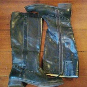 Leather riding boots