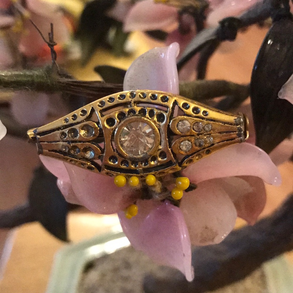 Victorian crystal brooch