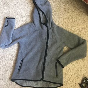 Rebook fleece lined hooded side zip jacket.