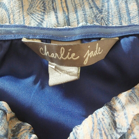 Charlie Jade Silk Bohemian Print High Low Dress - Picture 5 of 6