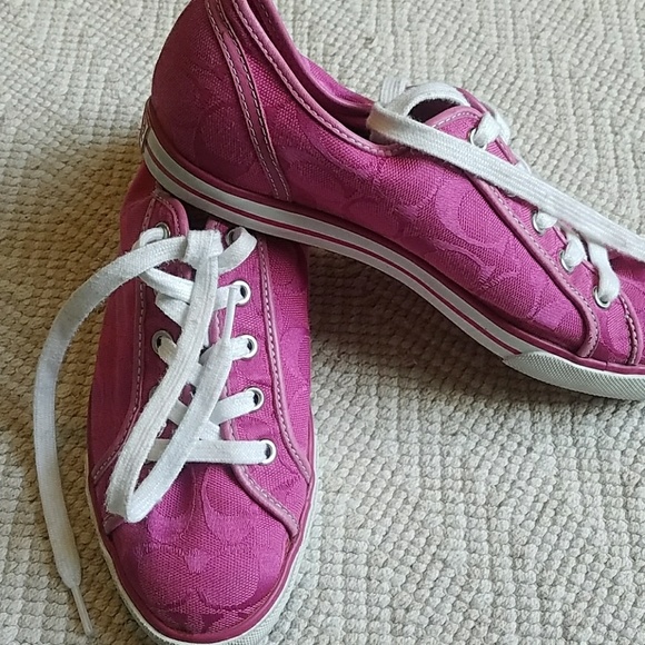 coach pink tennis shoes