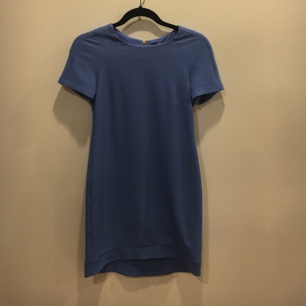 TopShop Blue cornflower crepe shift dress