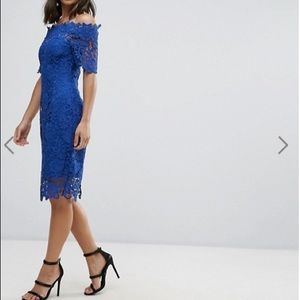 NWT Paper Dolls Bardot Midi Lace Dress