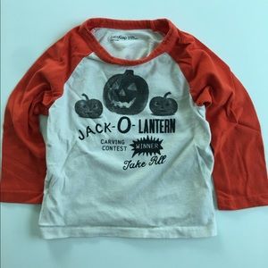 Baby Gap 18-24 mos Halloween Pumpkin Raglan Shirt