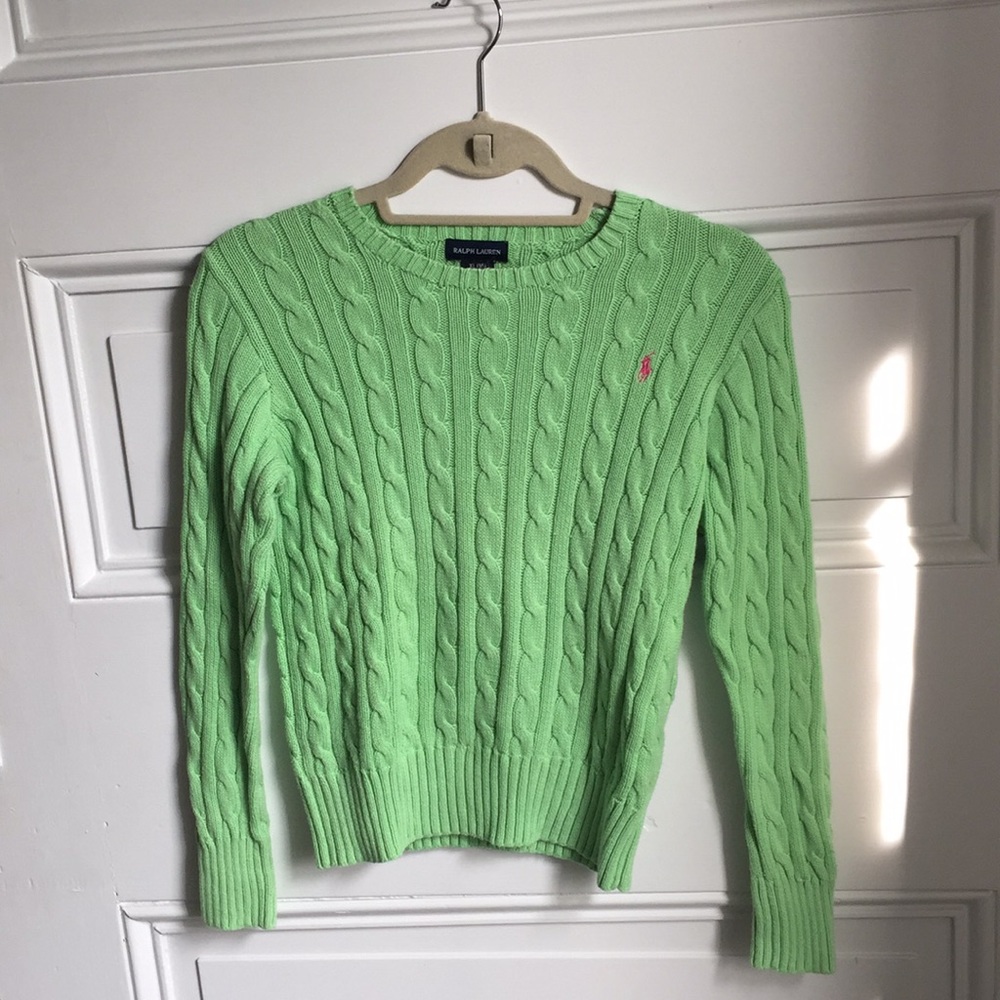 Green Ralph Lauren Crew Neck Sweater