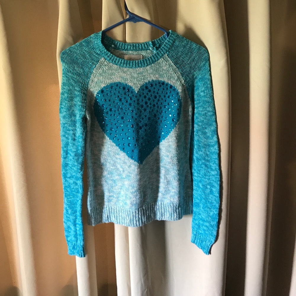 Justice girls blue sweater