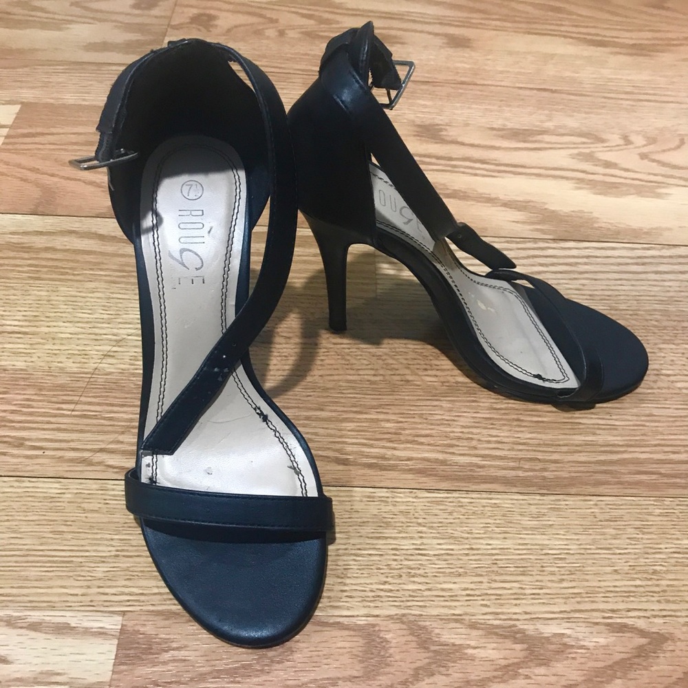 Black strappy heels