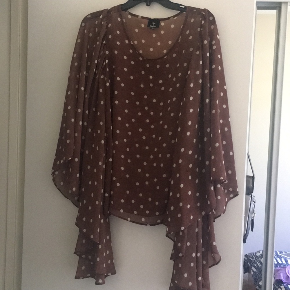 Sheer blouse with wide beautiful sleeves!