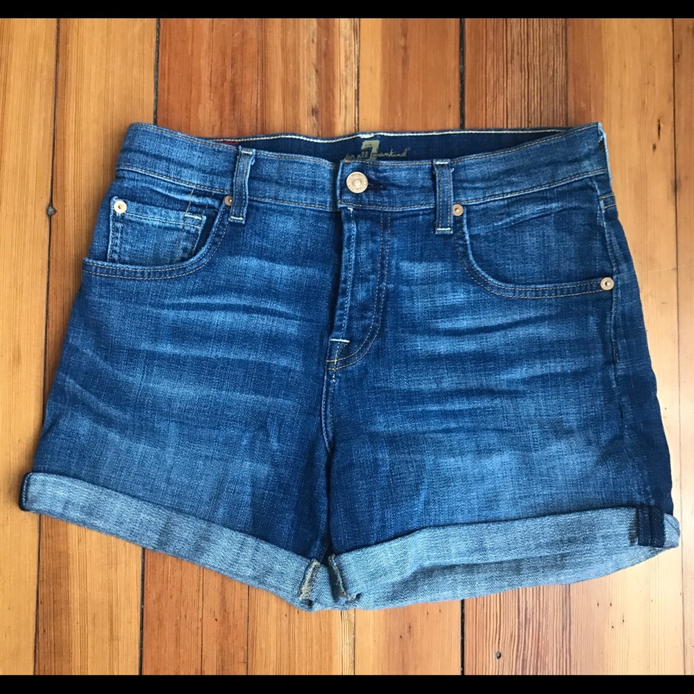 7 for all mankind jean shorts