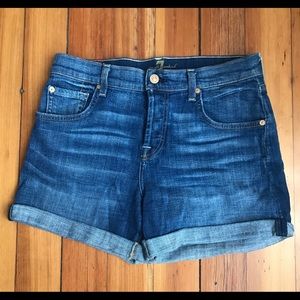 7 for all mankind jean shorts