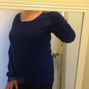 Royal blue beaded sweater