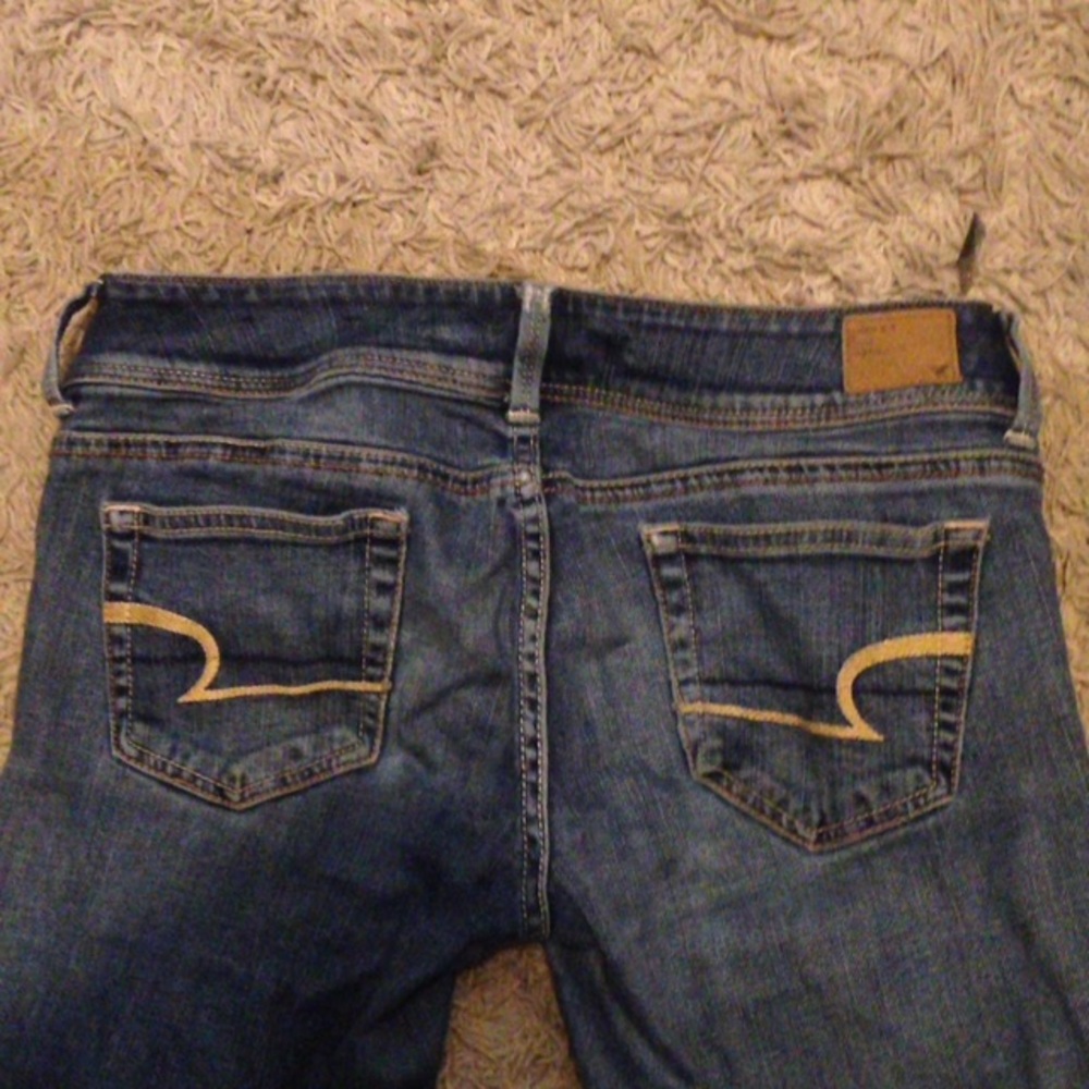 AE stretch slim boot jeans size 4 short.