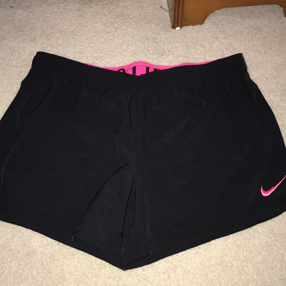 nike shorts w spandex!!!! Pink and Black!