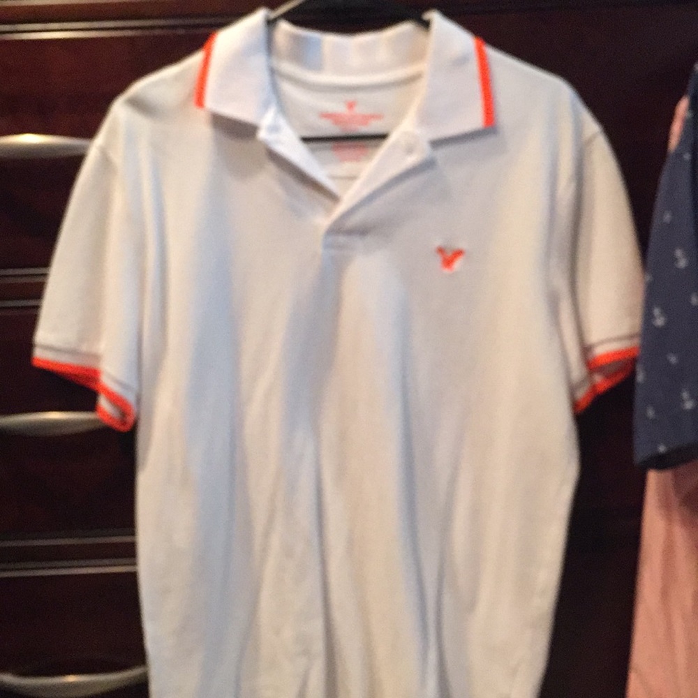 American Eagle White Polo