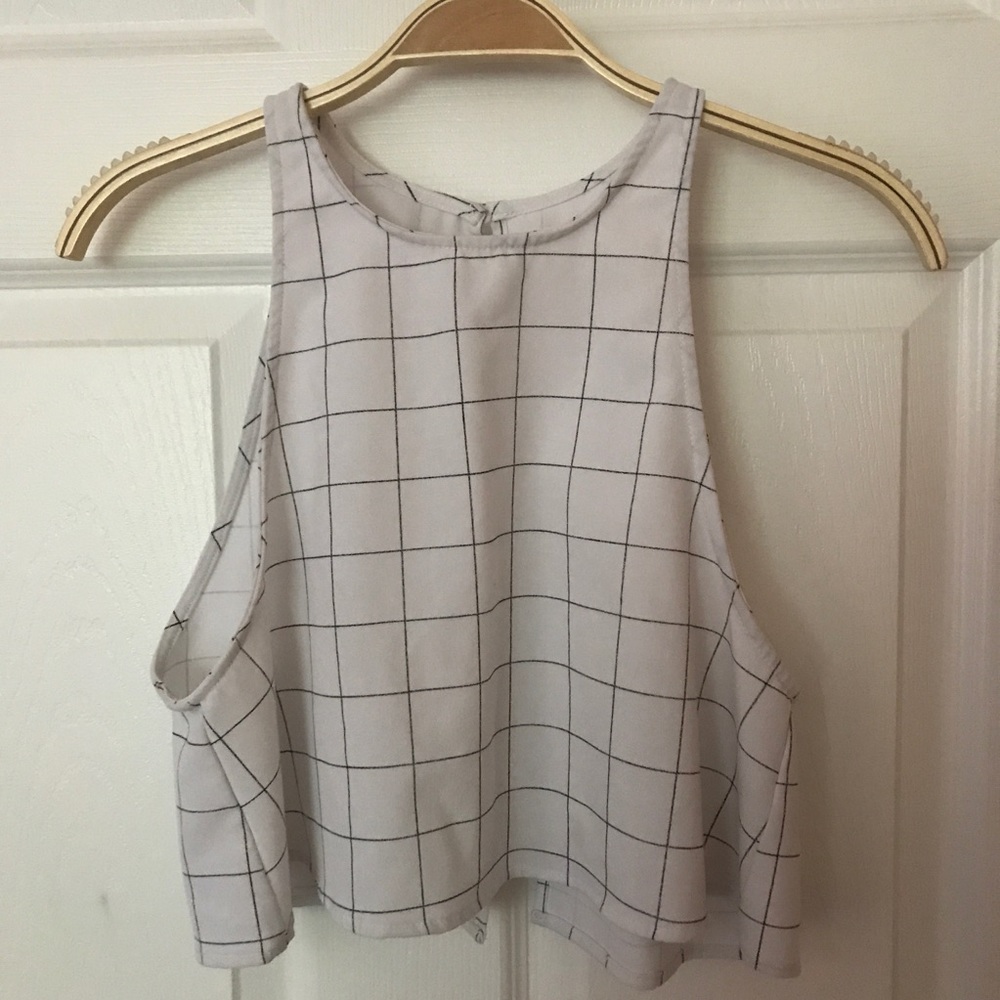 American Apparel Grid Lulu Crop Top