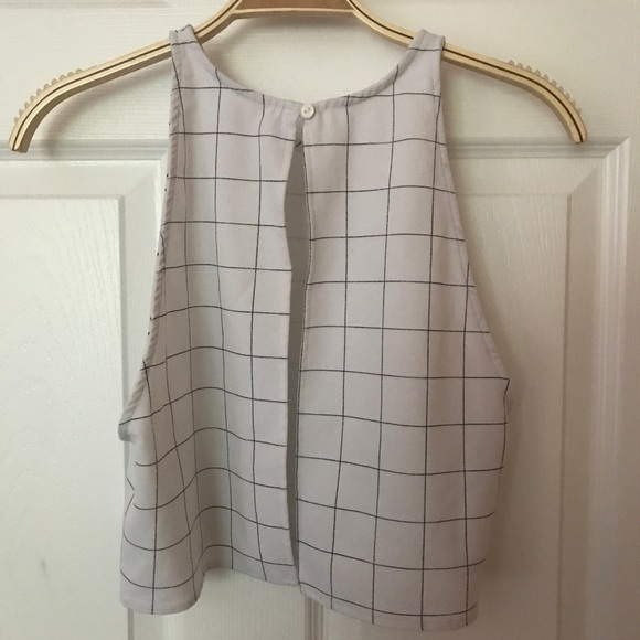 American Apparel Grid Lulu Crop Top - Picture 2 of 2