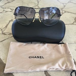 Chanel Black Aviator