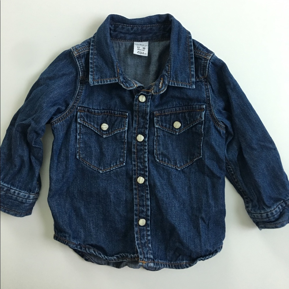 Gap Denim Button Down 12-18 mos.