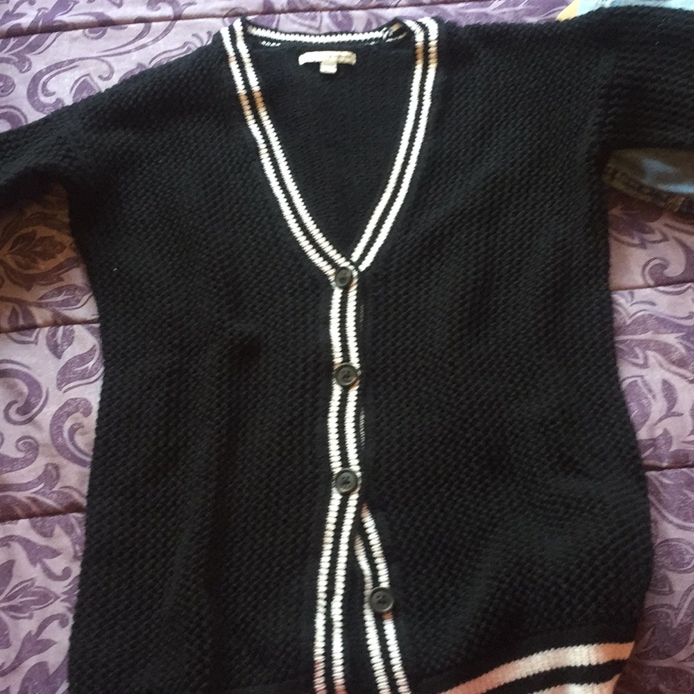 American eagle black and white cardigan