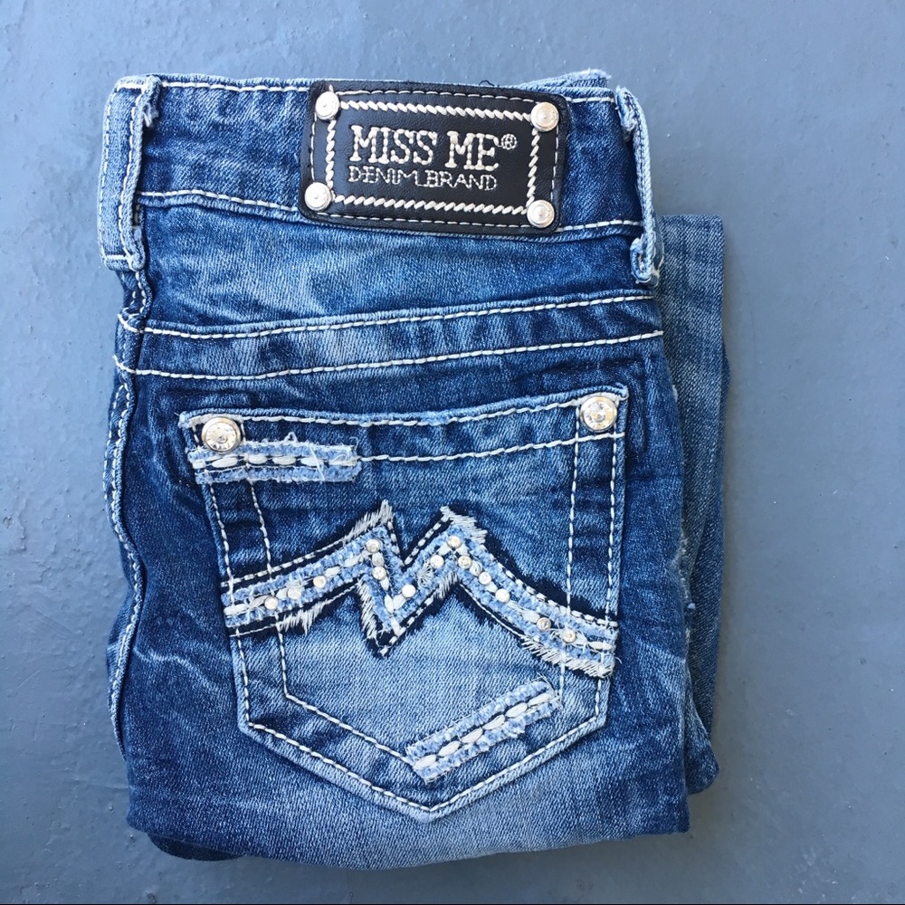 Women's Miss Me cuffed straight jean
