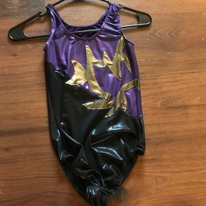 Purple and Gold Leotard child large