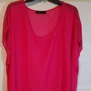 Hot Pink sheer top