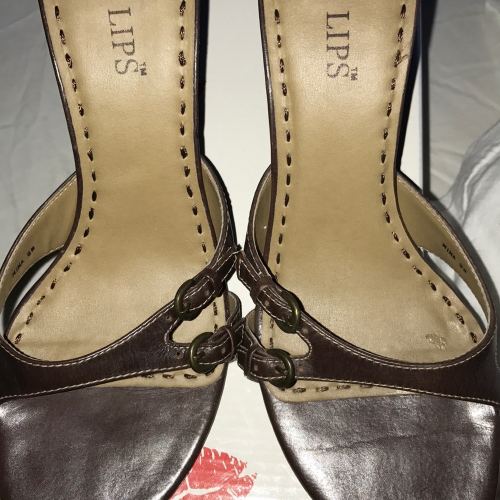 Brown heeled shoes