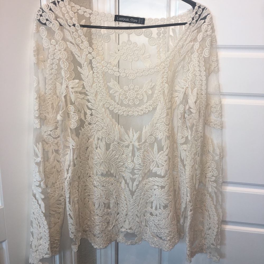 Lace long sleeve shirt