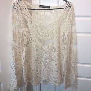 Lace long sleeve shirt