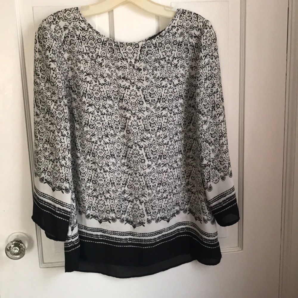A beautiful, light weight, and comfortable blouse.