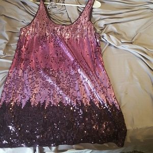express tunic/short dress size large, all sequins