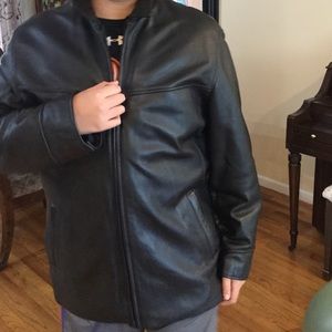 Kenneth Cole leather men jacket size large