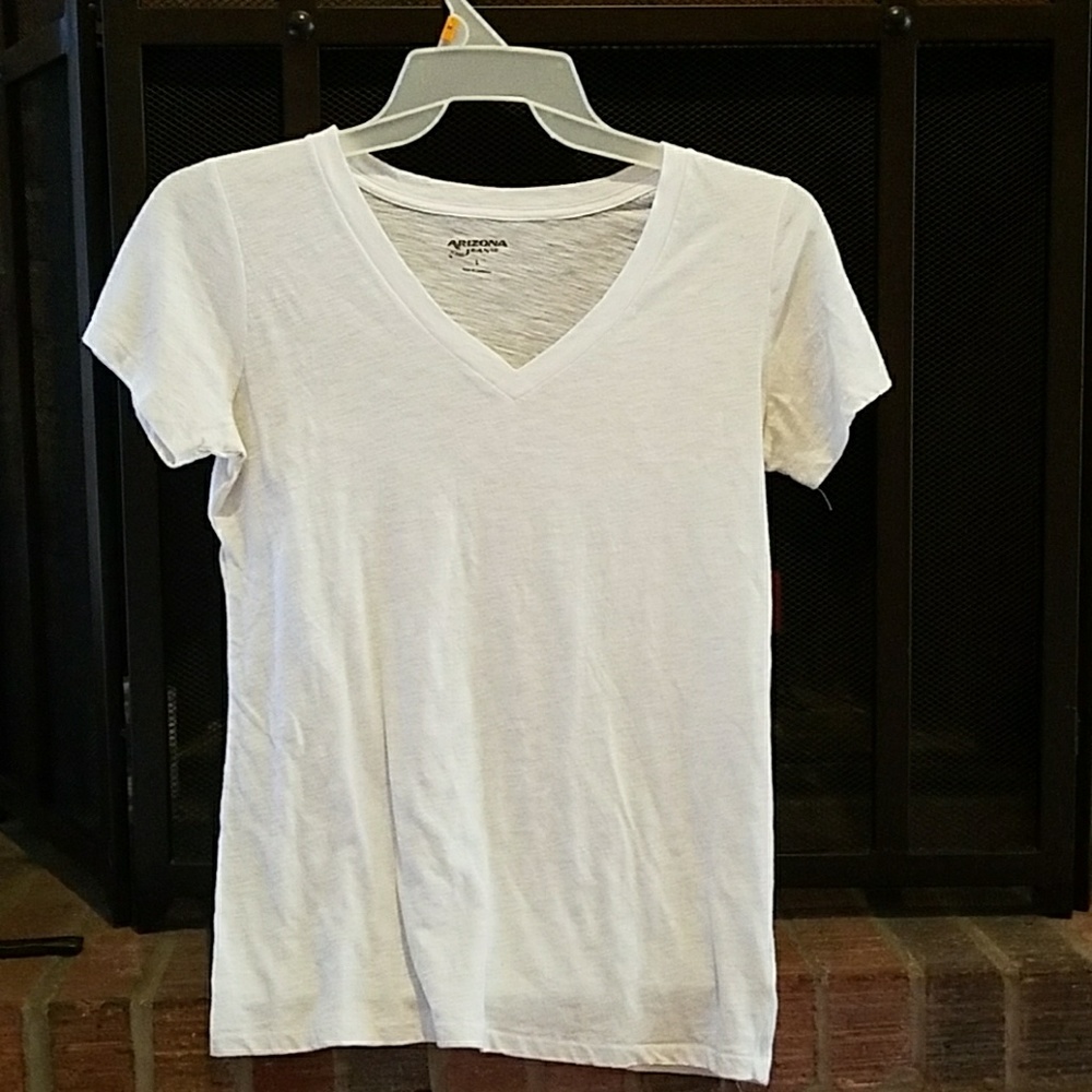 White V-neck