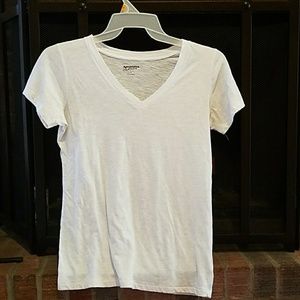 White V-neck