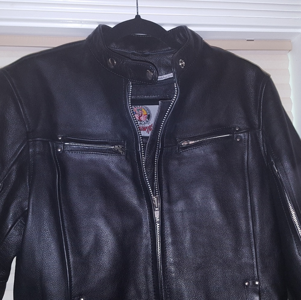 Leather Riding Jacket Medium - image 2
