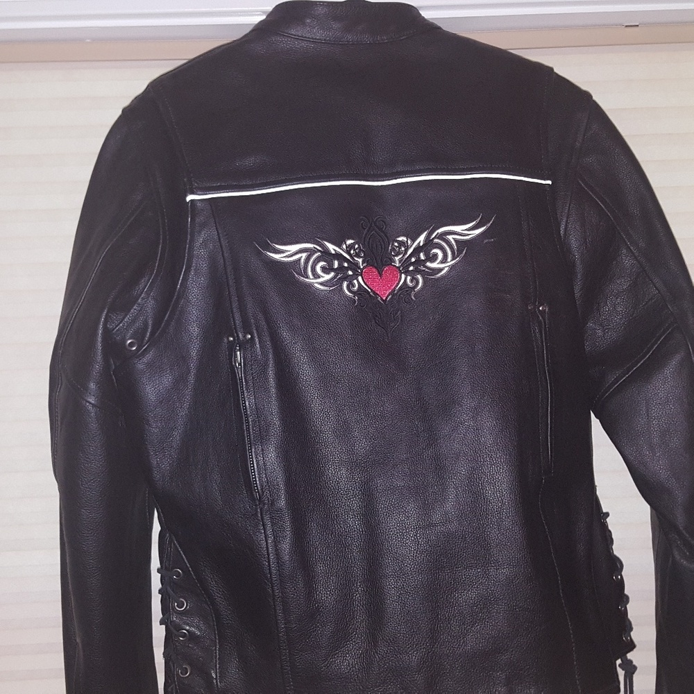 Leather Riding Jacket Medium - image 3