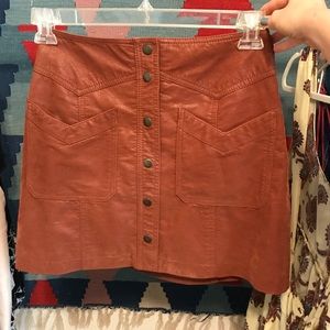 Free People Leather Mini