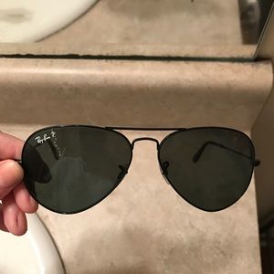 Polarize Ray Ban Black Aviators