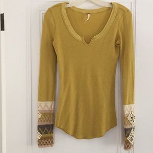Free People thermal long sleeve shirt