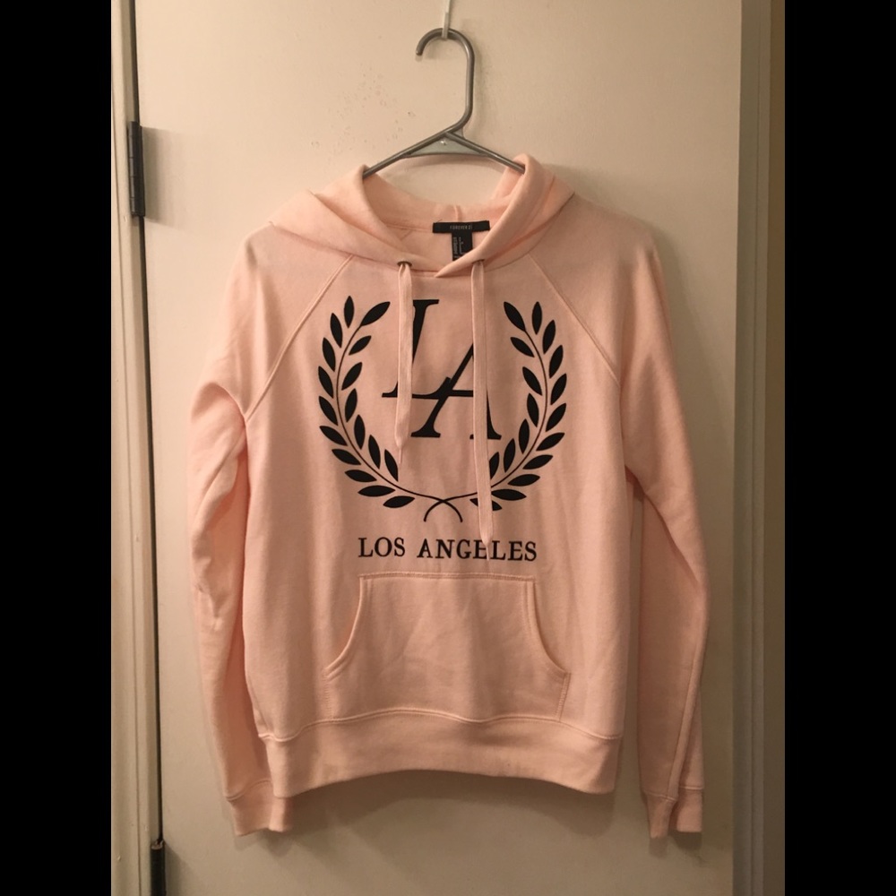 Light pink "LA" hoodie
