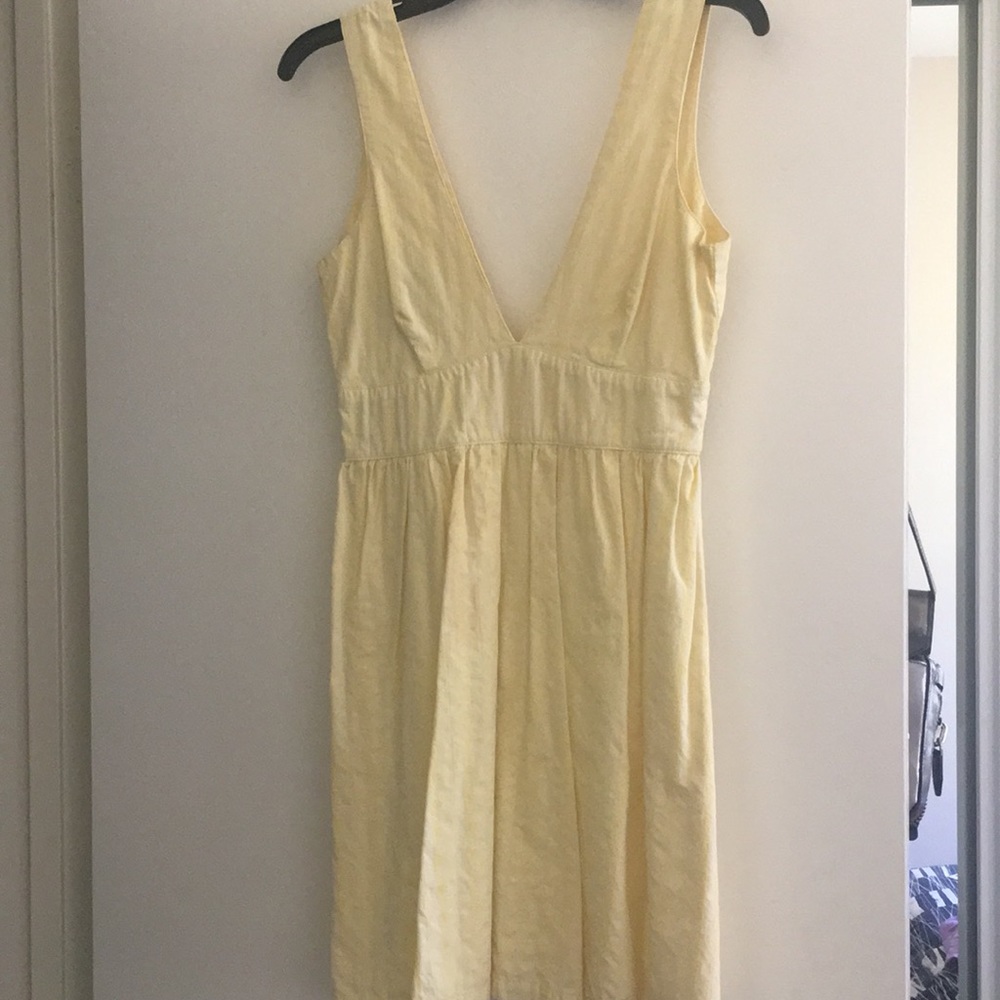 Pale yellow split brand summer dress!