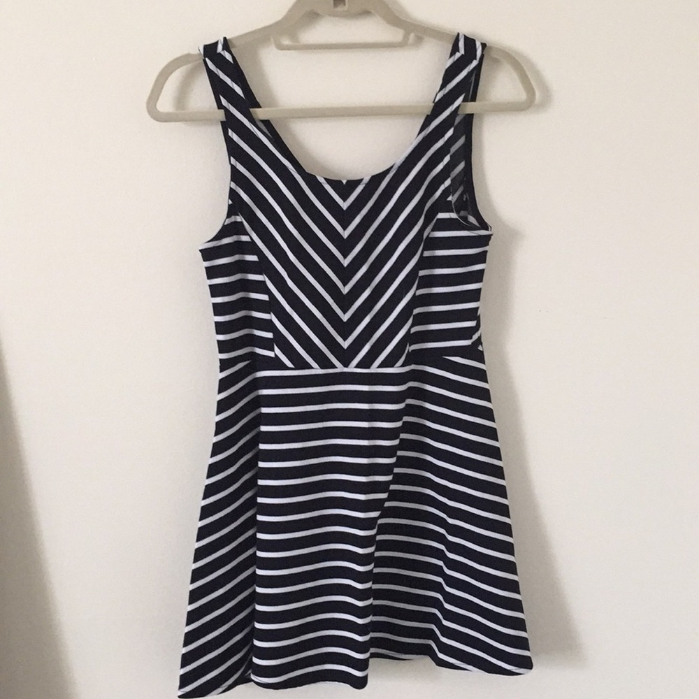 Black and white stripped dress