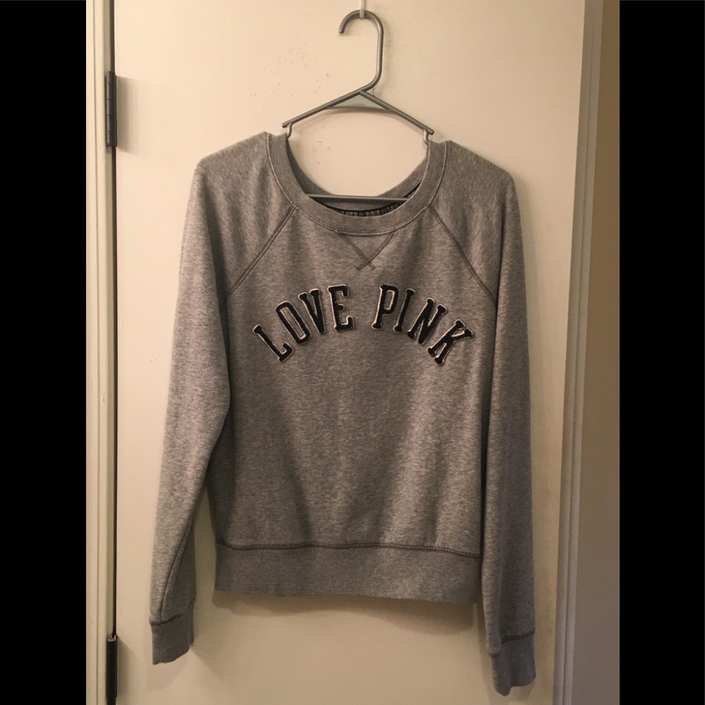 VS Pink grey sweatshirt!! So comfy!