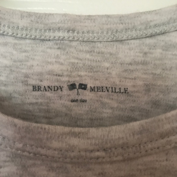 Brandy Melville Heather Grey Tee - Picture 3 of 3