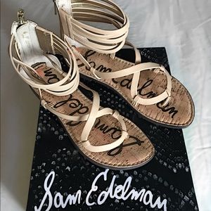 Sam Edelman "Glenda" Nude Gladiator Sandals